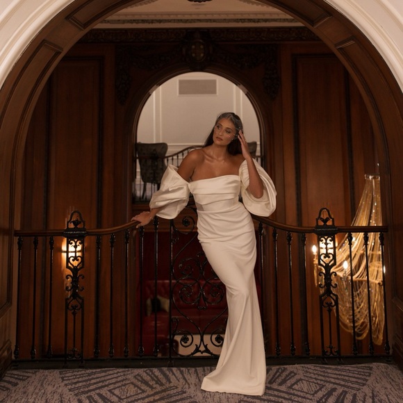 Solace London Arla Dress in Cream - Picture 1 of 7